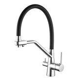Mehrfunktions-Küchenwasserhahn mit Trinkwasseraufbereitung und Rundum-Schwenkauslauf