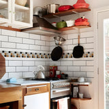 DecoMosaic 3D Mosaik Wandaufkleber – Selbstklebender, wasserdichter Backsplash