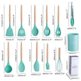 GourmetPro – 12-teiliges Premium Kochutensilien-Set aus Silikon & Holz