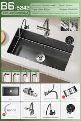 Einbauküchenspüle Schwarzfluss Eleganza – Edelstahl