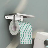 KomfortAblage Wandhalter für Toilettenpapier mit praktischer Auflage
