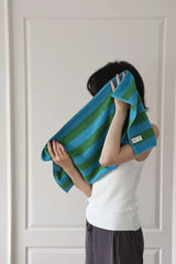 StripeElegance Luxe Baumwollhandtuch – Gestreiftes Premium-Handtuch in Hotelqualität