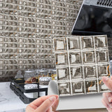 MosaikLux 3D Selbstklebende Mosaik-Wandfliesen – 10er Set