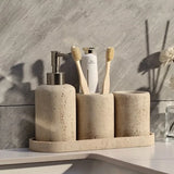 NaturLuxe Kalkstein-Badset – Elegantes Set