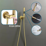 AquaKomfort Dreiwege Wandarmatur mit Hygienebrause