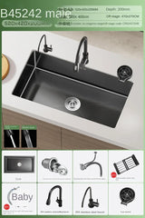 Einbauküchenspüle Schwarzfluss Eleganza – Edelstahl