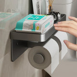 KomfortAblage Wandhalter für Toilettenpapier mit praktischer Auflage