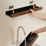 EcoWood Küchen-Wandregal – Holz-Metall Organizer ohne Bohren