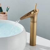 AntikFlow Waschtischarmatur Bronze – Wasserfall Wasserhahn Messing | Einhebel Mischer | Klassisches Badezimmer Highlight