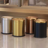 Aurex ShineBin 9L – Premium Edelstahl Mülleimer mit Roll-Deckel in Goldoptik