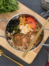 CookSteel Master – Edelstahl Saucen- & Paellapfanne mit Profi-Griff