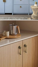 Copperlia ArcElegance Möbelgriff – Halbkreis-Schrankgriff aus Vollmessing im Antik-Copper Finish
