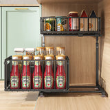 Küchenregal Ausziehbar Unter Spüle – 2-stöckiger Aufbewahrungskorb | Schrank Organizer | Platzsparendes Design