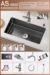 Einbauküchenspüle Schwarzfluss Eleganza – Edelstahl