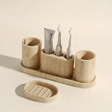 NaturLuxe Kalkstein-Badset – Elegantes Set