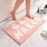 NudeCloud Comfort – Fluffy Mikrofaser Badematte | Antirutsch | “Get Naked” Design