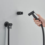HygienoSprüh Wandbrause Schwarz – Edelstahl Handbrause-Set für WC und Badezimmer