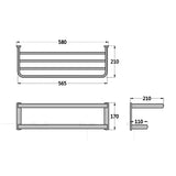 KaiserBronze Antik Messing Bad-Set – 5-teiliges Badezimmer Zubehör mit WC-Bürstenhalter
