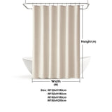 CasaVerde Premium Duschvorhang – Wasserdicht & Luxuriöses Kunstleinen – Sandbeige