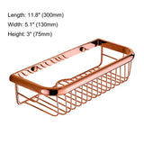 Roselux AuraShelf – Premium Duschablage aus Messing in Poliertem Roségold