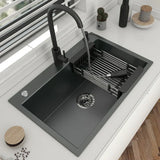 Premium-Küchenspüle Stahlklar – Einzelbecken
