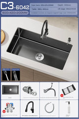 Einbauküchenspüle Schwarzfluss Eleganza – Edelstahl