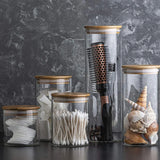 FreshWood Vorratsglas Set – Glasbehälter Küche | Holzdeckel Luftdicht | Elegante Lebensmittelaufbewahrung