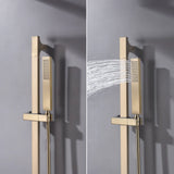 Brausestangen Set Edelstahl – Wand Duschsystem | Höhenverstellbar | Handbrause mit Schlauch