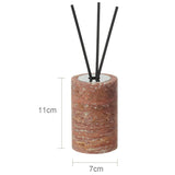 NatursteinGlanz Badaccessoire-Set aus rotem Travertin