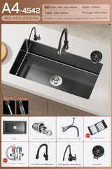 Einbauküchenspüle Schwarzfluss Eleganza – Edelstahl