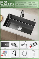 Einbauküchenspüle Schwarzfluss Eleganza – Edelstahl