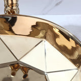 GoldenArt Deluxe – Handbemaltes Rundes Keramik-Waschbecken