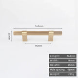 LineaLux Gold – Premium Möbelgriff aus Massivmessing in Antik & Gebürstetem Gold