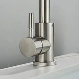 Elegante Einhebelarmatur mit Rundauslauf und Drehfunktion in Schwarznickel