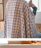 CottonHound Elegance – Vintage Gesichtstuch | 100% Baumwolle | Hahnentritt Jacquard Design