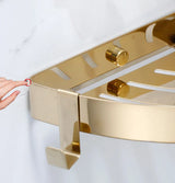 AuroraLux Roségold 304 – Premium Edelstahl Eck-Duschablage für modernes Badezimmer