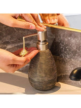 KeramiLux Retro-Seifenspender – Handpumpe aus Keramik für Bad, Küche & WC