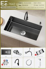 Einbauküchenspüle Schwarzfluss Eleganza – Edelstahl