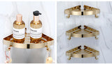 AuroraLux Roségold 304 – Premium Edelstahl Eck-Duschablage für modernes Badezimmer