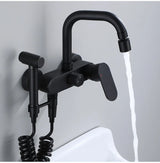 StrahlPro Wandmischbatterie in Schwarz aus Messing