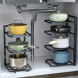 CookMaster Flex – Verstellbarer Topf- und Pfannen-Organizer aus Edelstahl