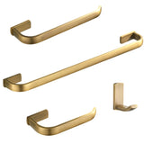 RetroEleganz Antik Messing Badezimmer-Set – 4-teiliges Accessoire