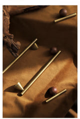 NordLuxe TimberGrip – Premium Möbelgriff & Knopf in Bronze-Messing mit Walnussholz-Akzent