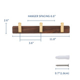 MapleGrip – 3-Haken Handtuchhalter aus Holz & Metall