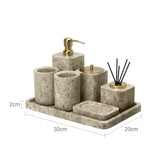 NaturaLux Marmor-Badset – 7-teiliges Luxus-Set aus edlem Naturstein