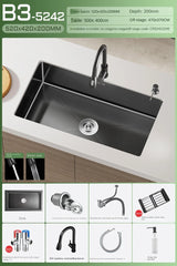 Einbauküchenspüle Schwarzfluss Eleganza – Edelstahl