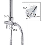 Badewannen-Duschanlage mit Regenbrause und Handdusche – Verstellbares Komplettset in eleganter Ausführung