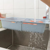 AquaSink Küchen Abtropfhalter – Verstellbarer Ablaufkorb Kunststoff | Obst & Gemüse Trockner | Multifunktionales Spülbecken Zubehör