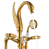 Luxus-Badewannenarmatur Aurelia – Zweigriff | Wandmontage | Messing | Goldoptik