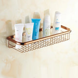 Roselux AuraShelf – Premium Duschablage aus Messing in Poliertem Roségold